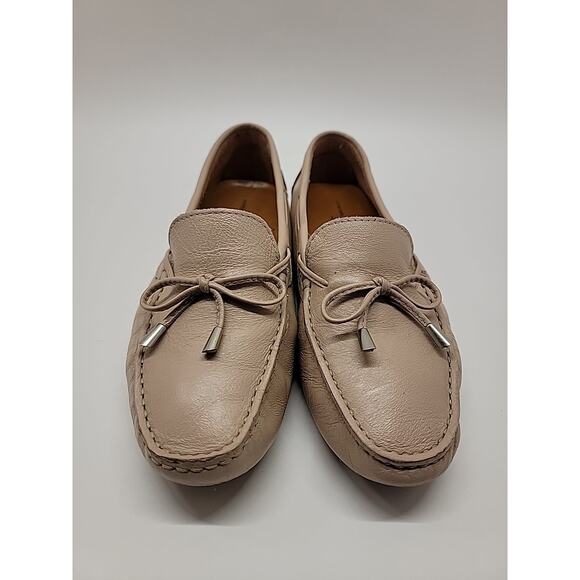 MERCANTI FIORENTINI Driving Moccasins Womens Sz 10B Nude Leather MF-3200 Shoes - Picture 1 of 13